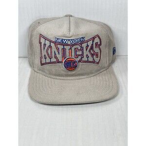 New Era New York Knicks Corduroy The Golfer Snapback Hat Cap Adjustable Gray NWT
